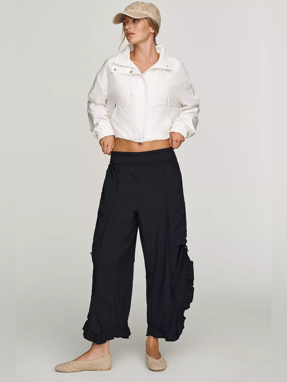 Anthropologie Daily Practice Ruffle Pants - Picture 3 of 10